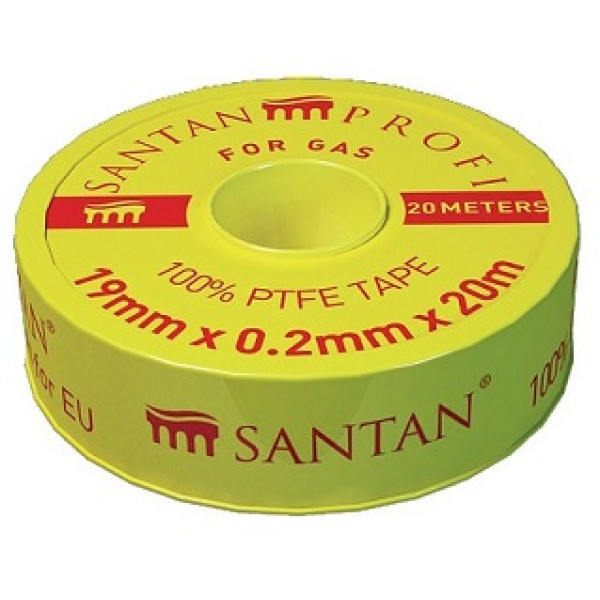 Фум стрічка SANTAN для газу PROFI 19 мм * 0,2 мм * 20 м