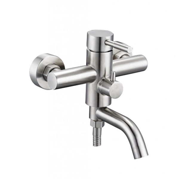 Змішувач для ванни ZEGOR SAP 3-A090 короткий ніс, нержавіюча сталь