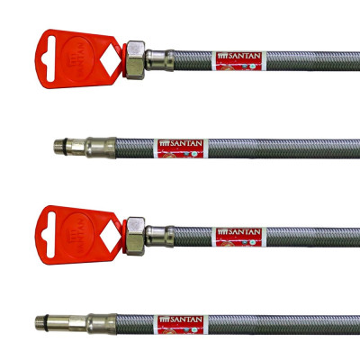 Комплект шлангів для води SANTAN антикорозія M10х1/2'' 30 см (пара) Г-КШ, Г-ДШ