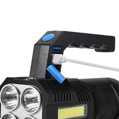 Ліхтар світлодіодний ручний переносний BL-X510-4LED+COB, Li-Ion акумулятор, ЗУ microUSB