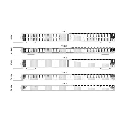 Радіатор сталевий панельний Hi-Therm 20 тип 600x2300 бок