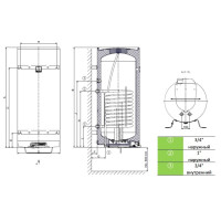 Бойлер комб. навісн., верт. OKC200 теплообм. 1м2 (110720901)
