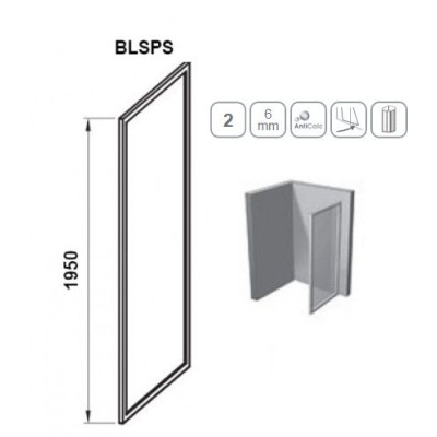 S80C Бічна панель 800x1900 мм скло прозоре