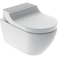 Кришка-біде Geberit AquaClean Tuma Comfort з підвісним унітазом Rimfree: нержавіюча сталь